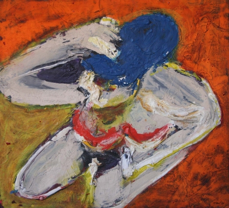  "Rhoda," 1966, acrylic on paper mounted on panel, 20 x 22”, Estate of George McNeil, Courtesy of ACME Fine Art 
